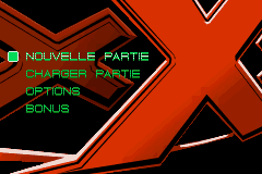 XXX title screen for GameBoy Advance